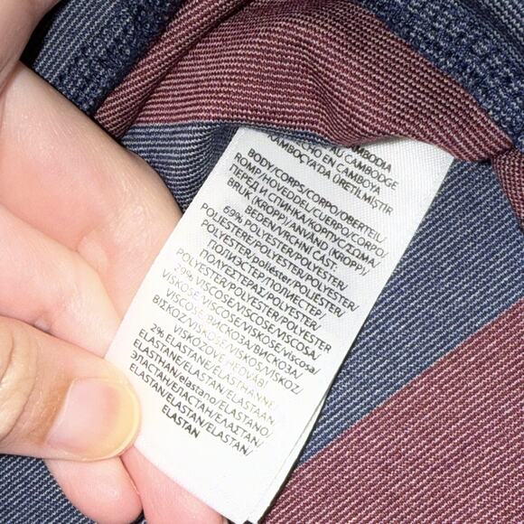 POLO Ralph Lauren Girl’s Striped Pleated Dress Burgundy Navy Size 6 NWT - Picture 5 of 5